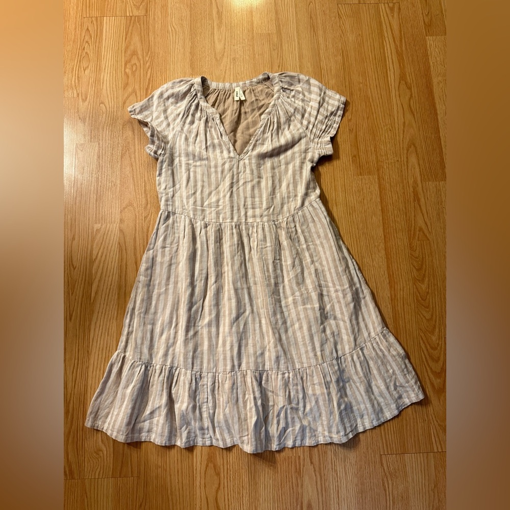 Pact Organic Coastal Double Gauze Throw-And-Go Dress Size Medium - Picture 5 of 6